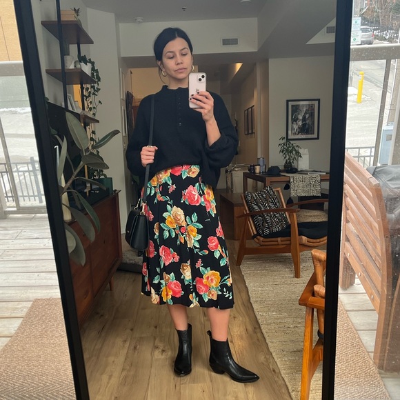 Oak + Fort Oversized Black Knit Sweater Size Small - Picture 4 of 4